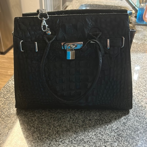 Black Leather Handbag - Picture 1 of 3